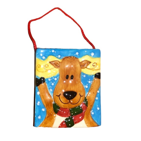 Ceramic Reindeer Holiday Gift Bag - Picture 6 of 6